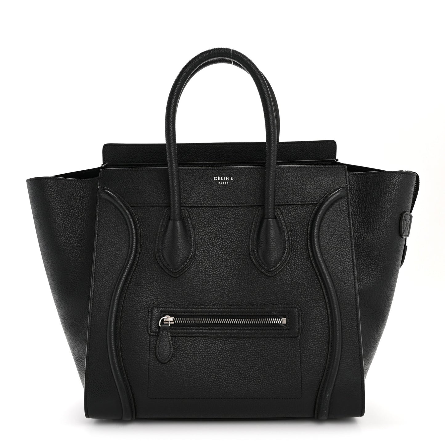 Drummed Calfskin Mini Luggage Black