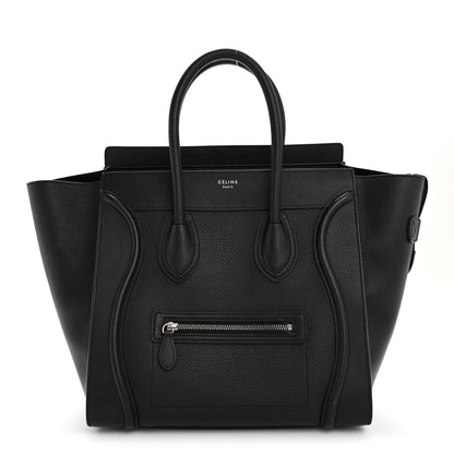 Celine Drummed Calfskin Mini Luggage Black 1 of 37