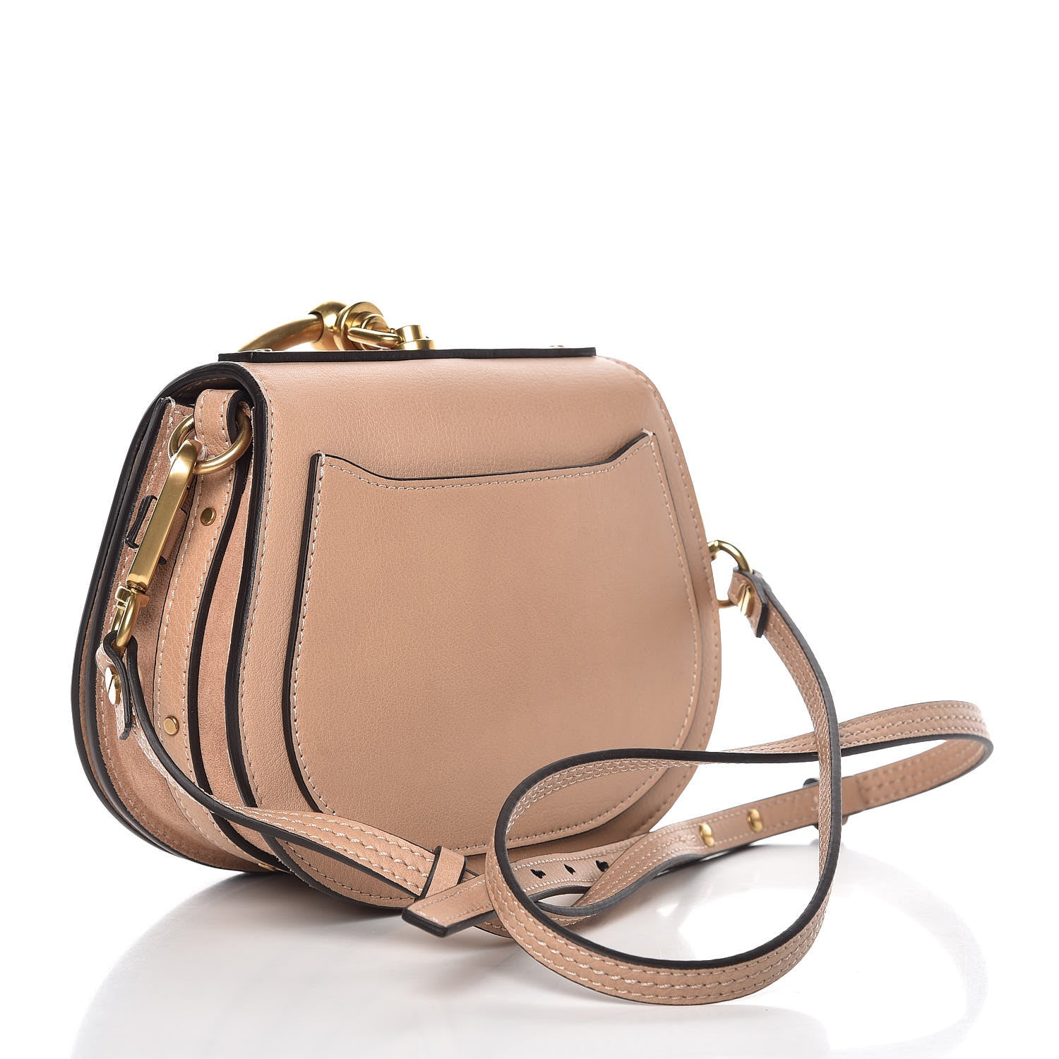 Chloe Calfskin Suede Small Nile Bracelet Bag Biscotti Beige 3 of 10
