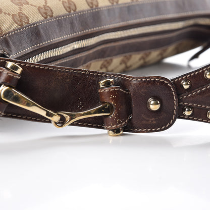 Gucci Monogram Pelham Studded Shoulder Bag Brown 13 of 19