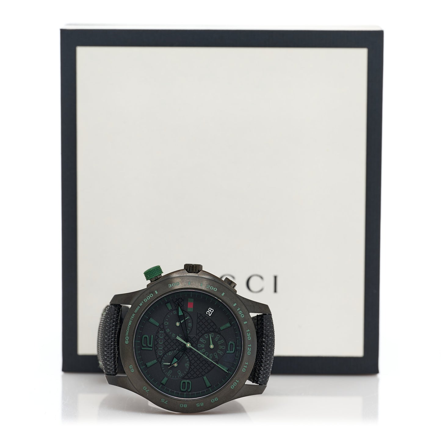 PVD Stainless Steel Nylon 45mm G-Timeless Chronograph Quartz Watch Black