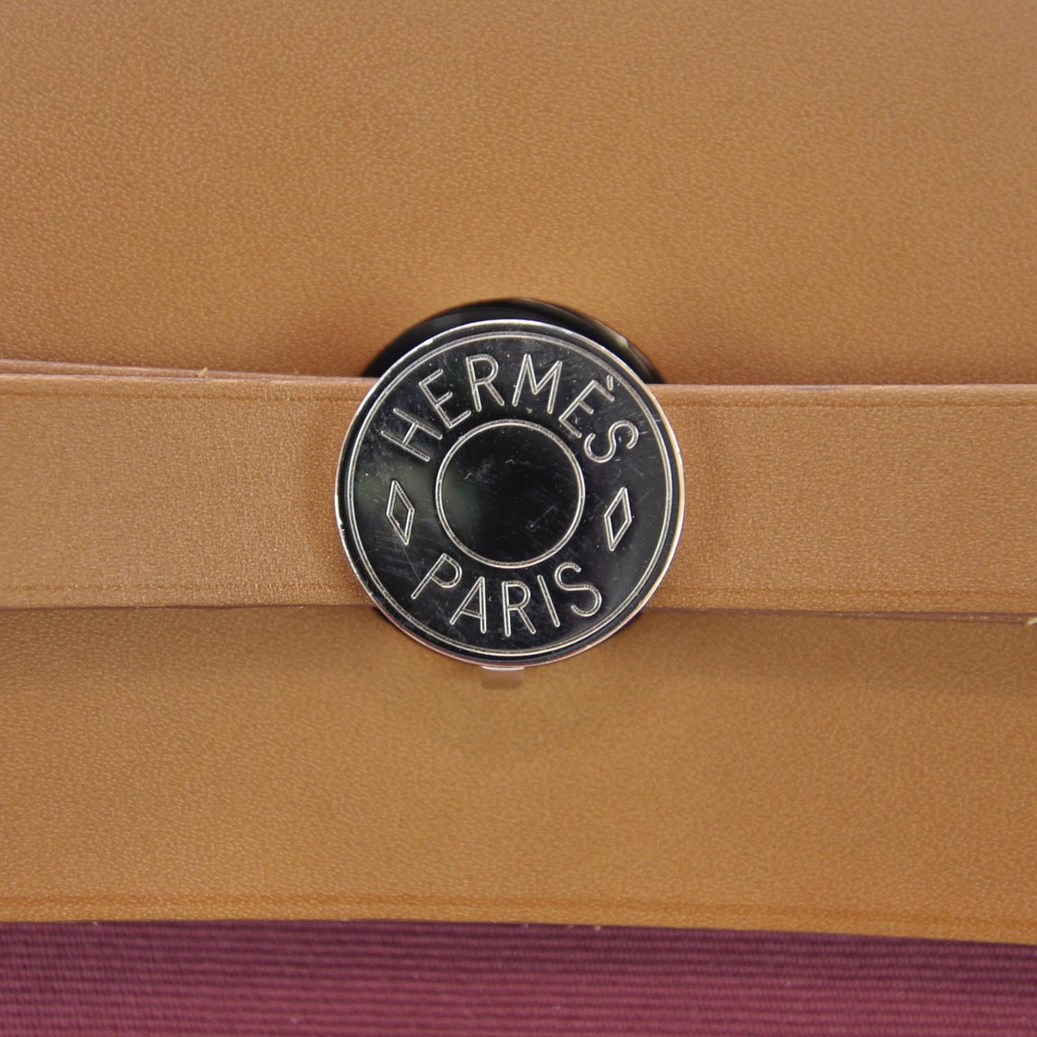 Hermes Toile Herbag Zip MM Rubis 7 of 9