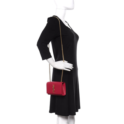 Saint Laurent Grain De Poudre Small Monogram Kate Satchel Bubblegum 2 of 11