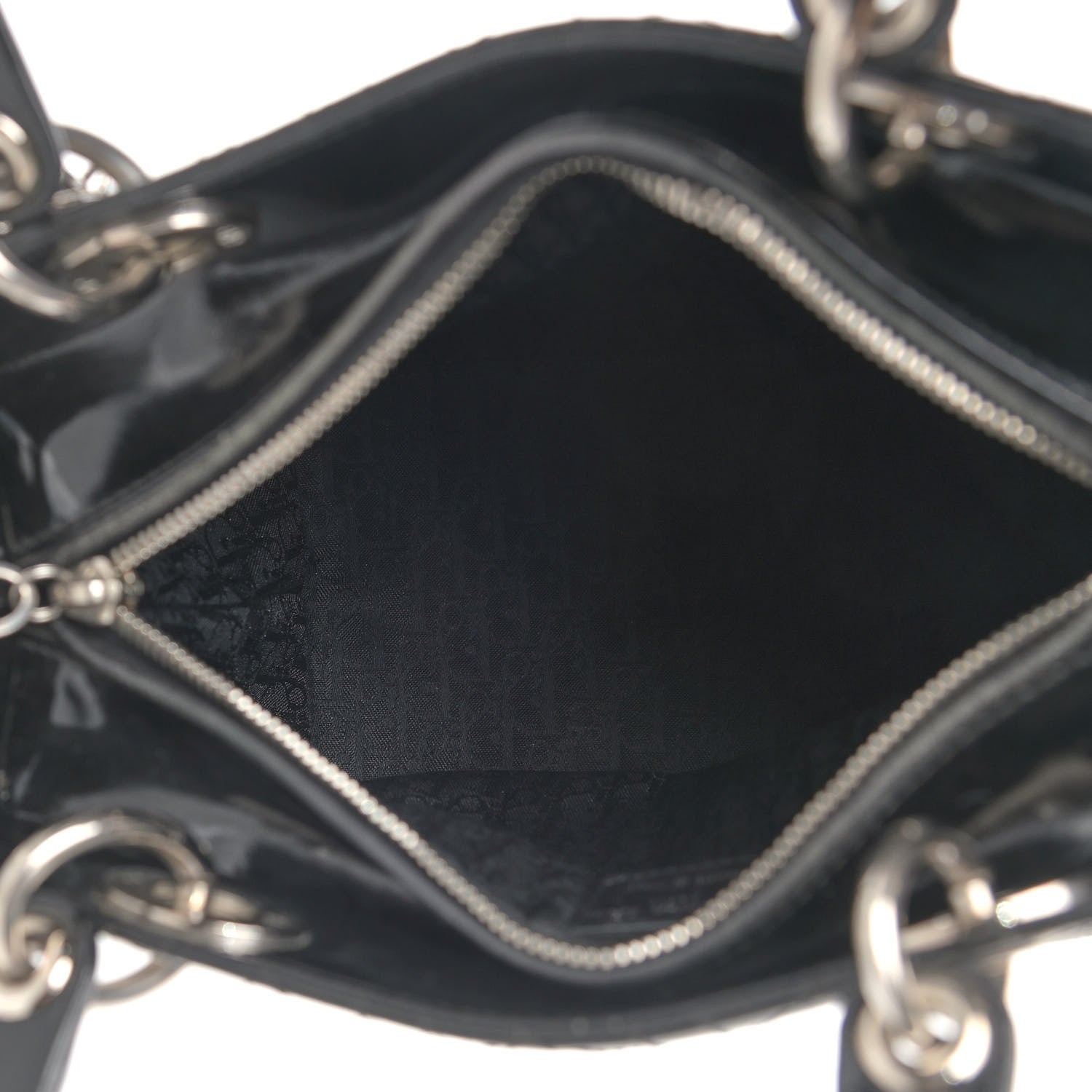 Christian Dior Patent Cannage Stitched Medium Lady Dior Black 4 of 15
