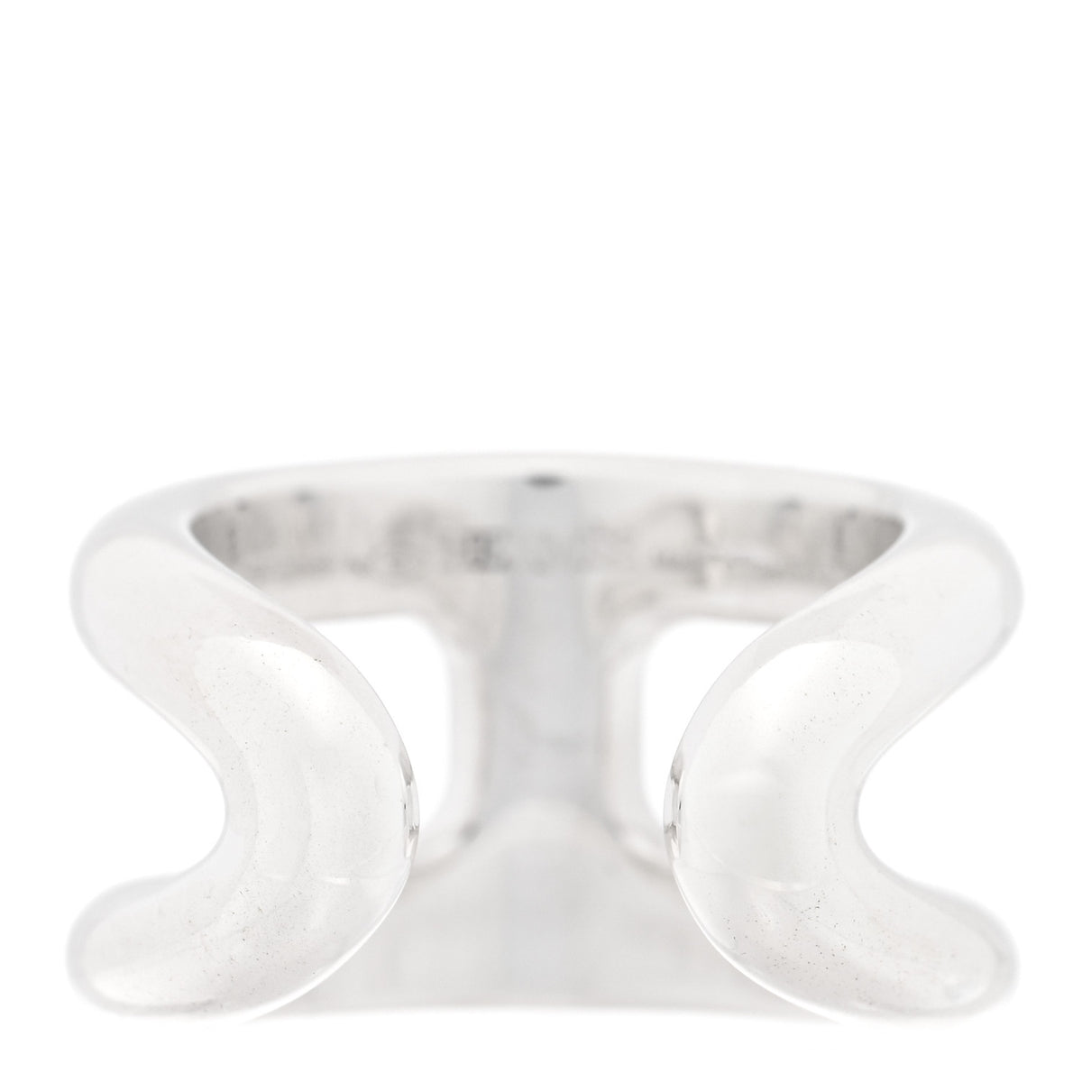 Hermes Sterling Silver PM Osmose Ring 53 6.5 3 of 5