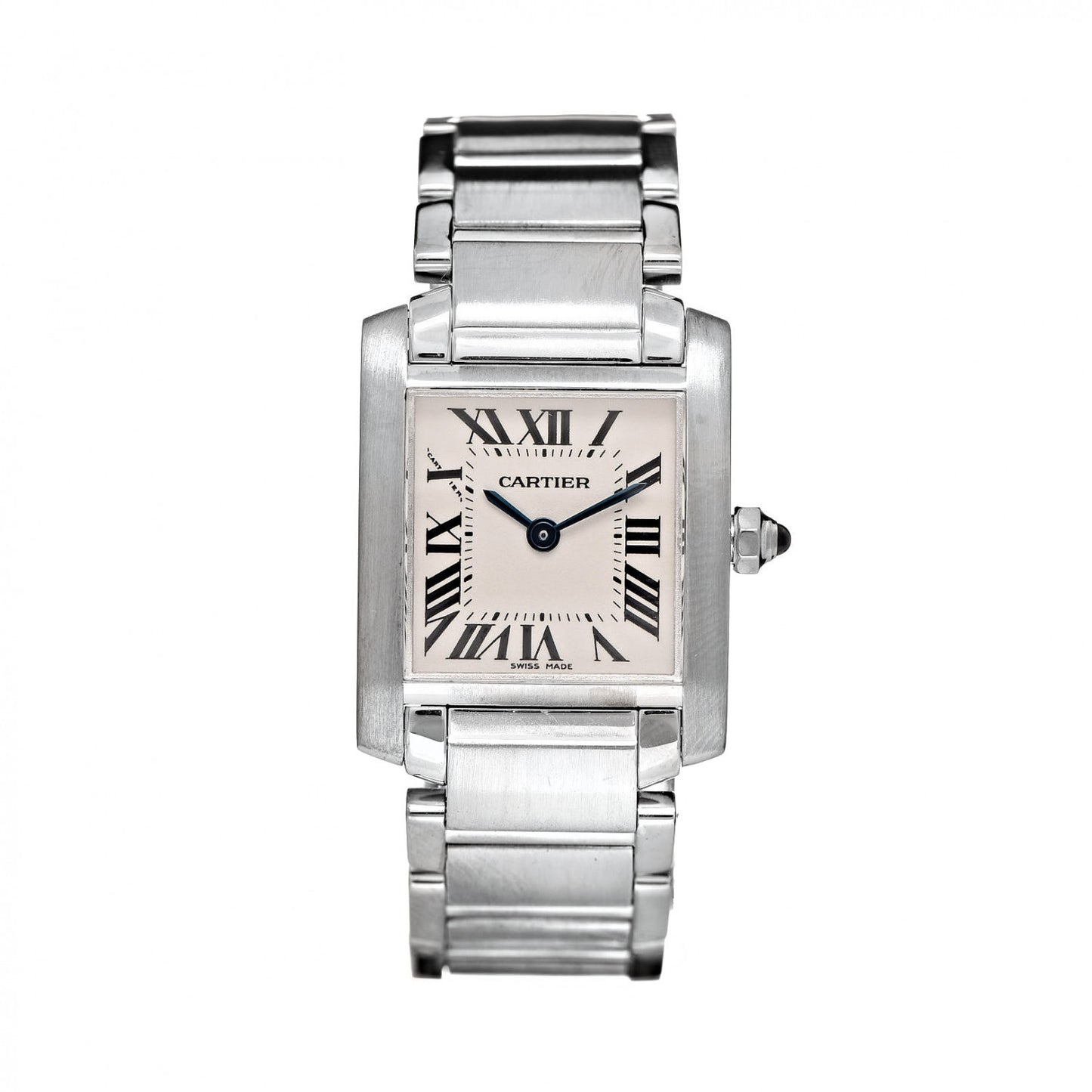 18K White Gold 20mm Tank Francaise Quartz Watch