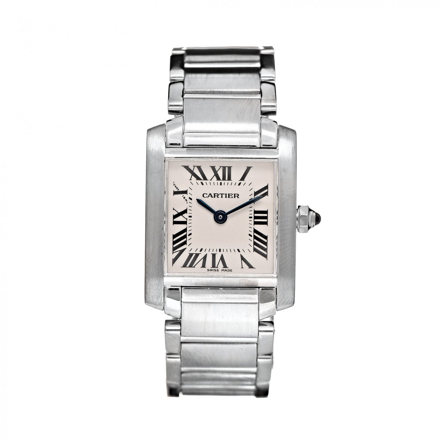 Cartier 18K White Gold 20mm Tank Francaise Quartz Watch 1 of 6