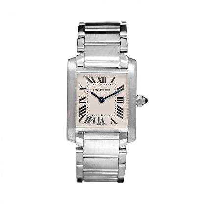 Cartier 18K White Gold 20mm Tank Francaise Quartz Watch 1 of 6