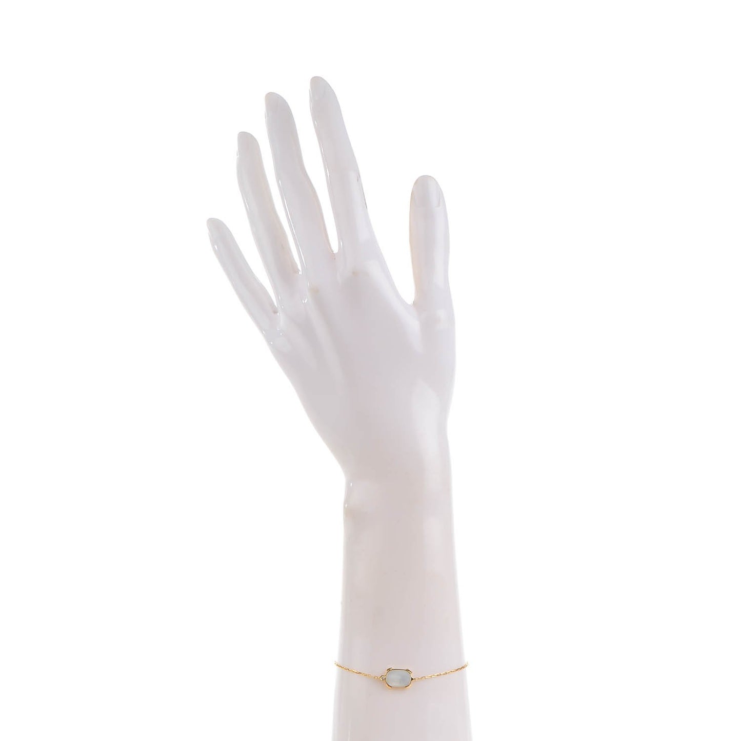 18K Yellow Gold Mother Of Pearl Diamond Tortue Charm Bracelet