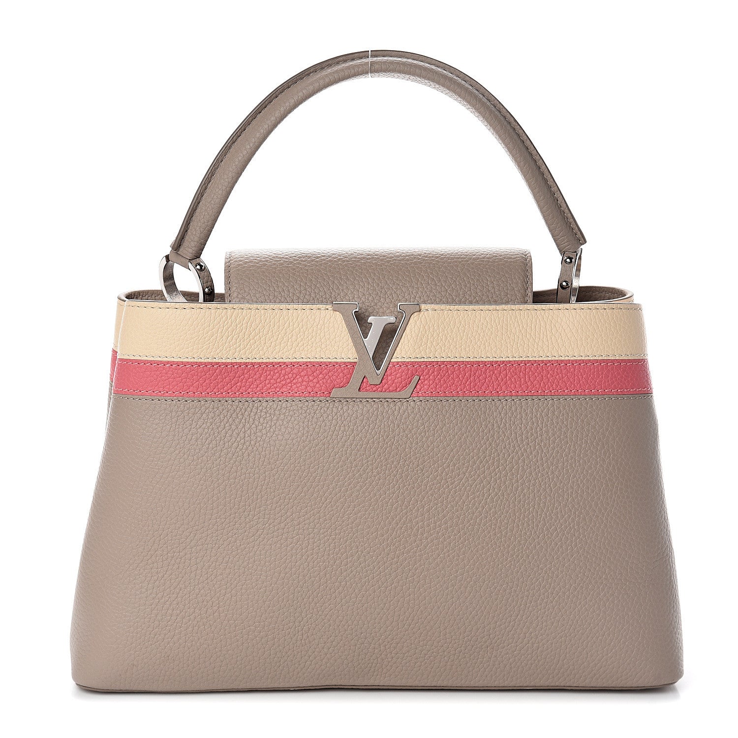 Louis Vuitton Taurillon Capucines MM Galet Coral Pebble 1 of 8