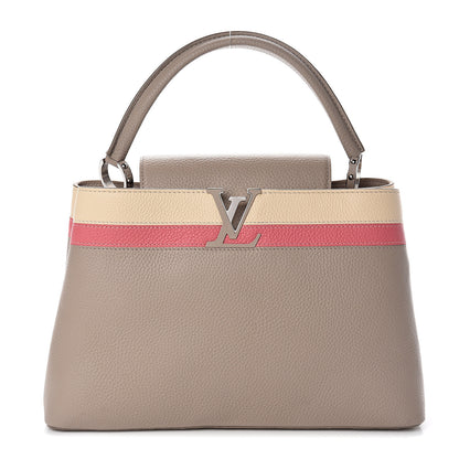 Louis Vuitton Taurillon Capucines MM Galet Coral Pebble 1 of 8