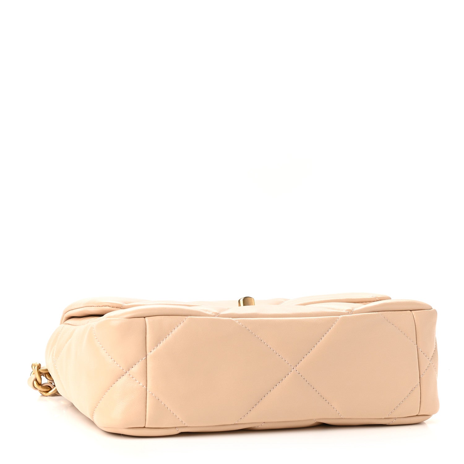 Chanel Lambskin Quilted Medium Chanel 19 Flap Beige 4 of 9
