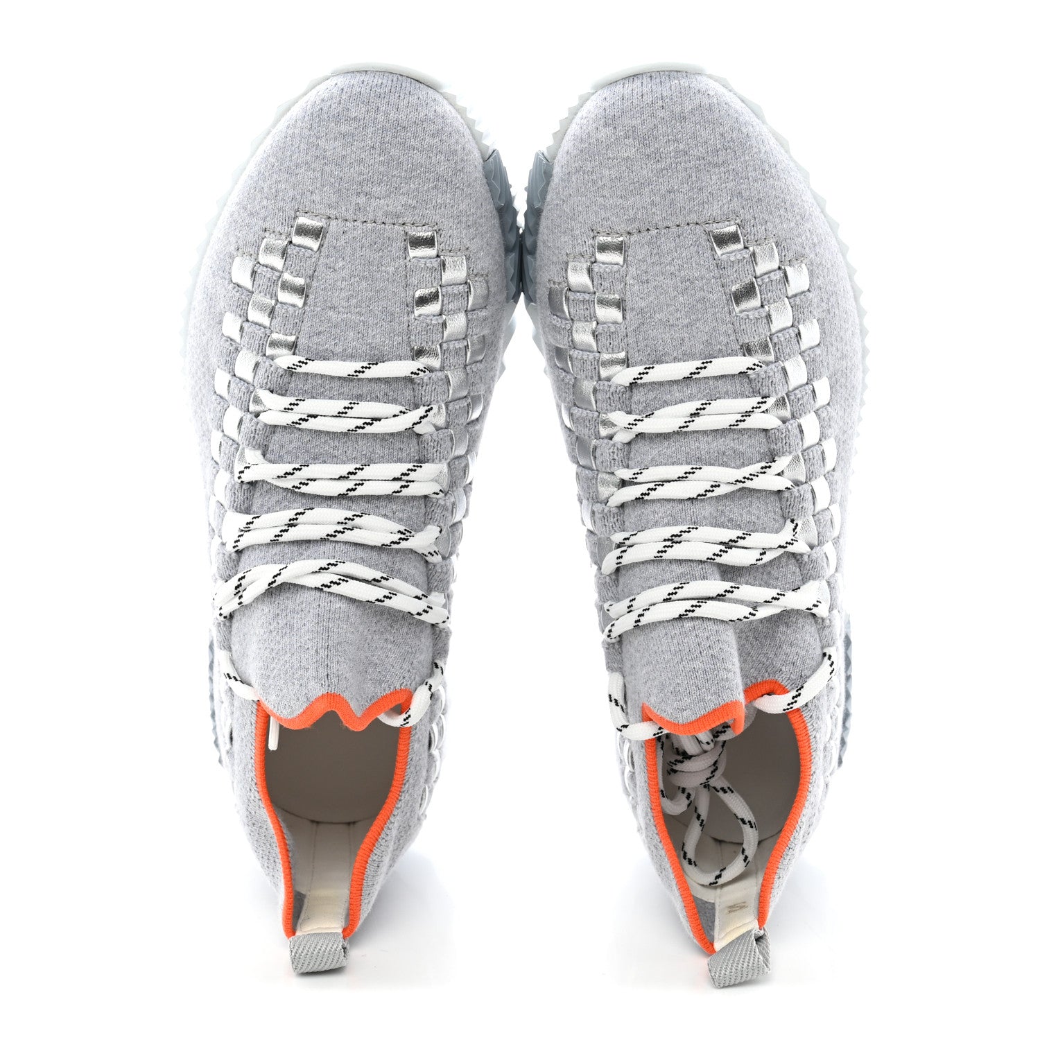 Hermes Knit Womens Flex Bolduc Sneakers 37.5 Gris Silex 6 of 10