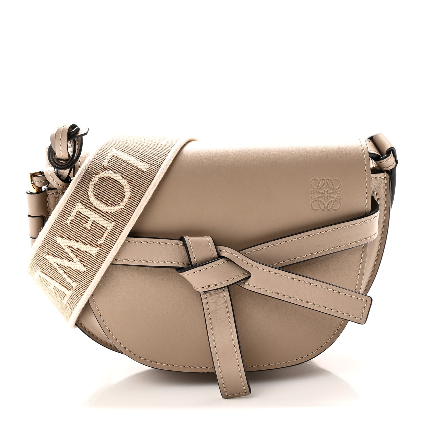 Calfskin Jacquard Mini Gate Dual Bag Clay
