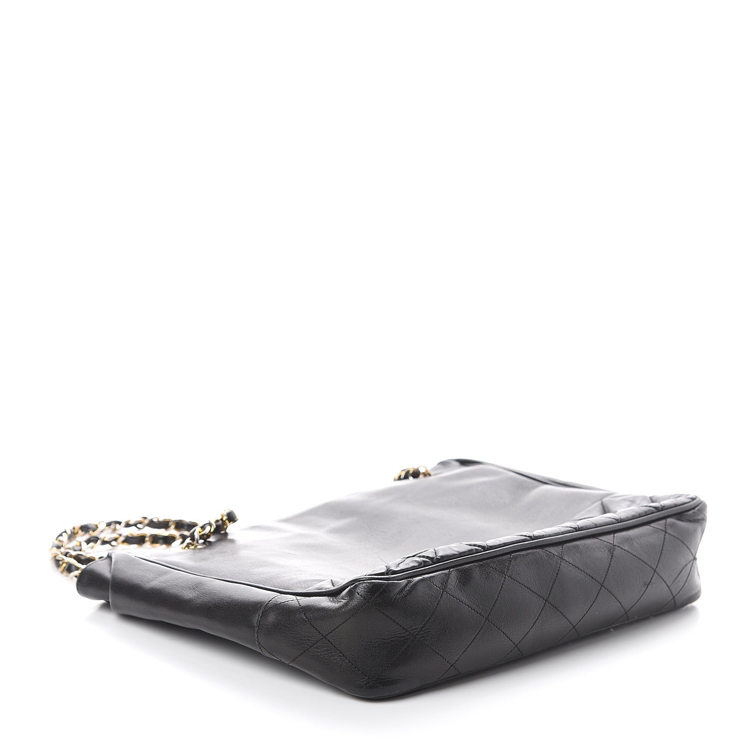 Chanel Lambskin Quilted Shopping Tote Black 3 of 5