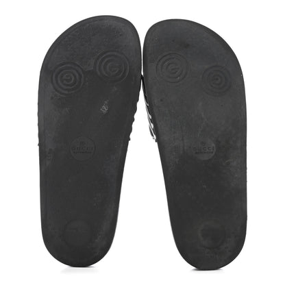 Gucci Rubber Matelasse Interlocking G Mens Slide Sandals 7 Black 6 of 9