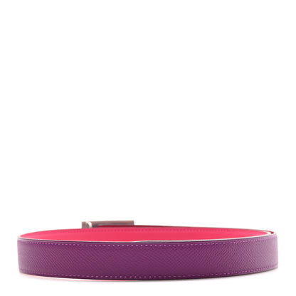 Hermes Epsom Swift 24mm Collier De Chien CDC Belt 80 32 Anemone Rose Shocking 2 of 5