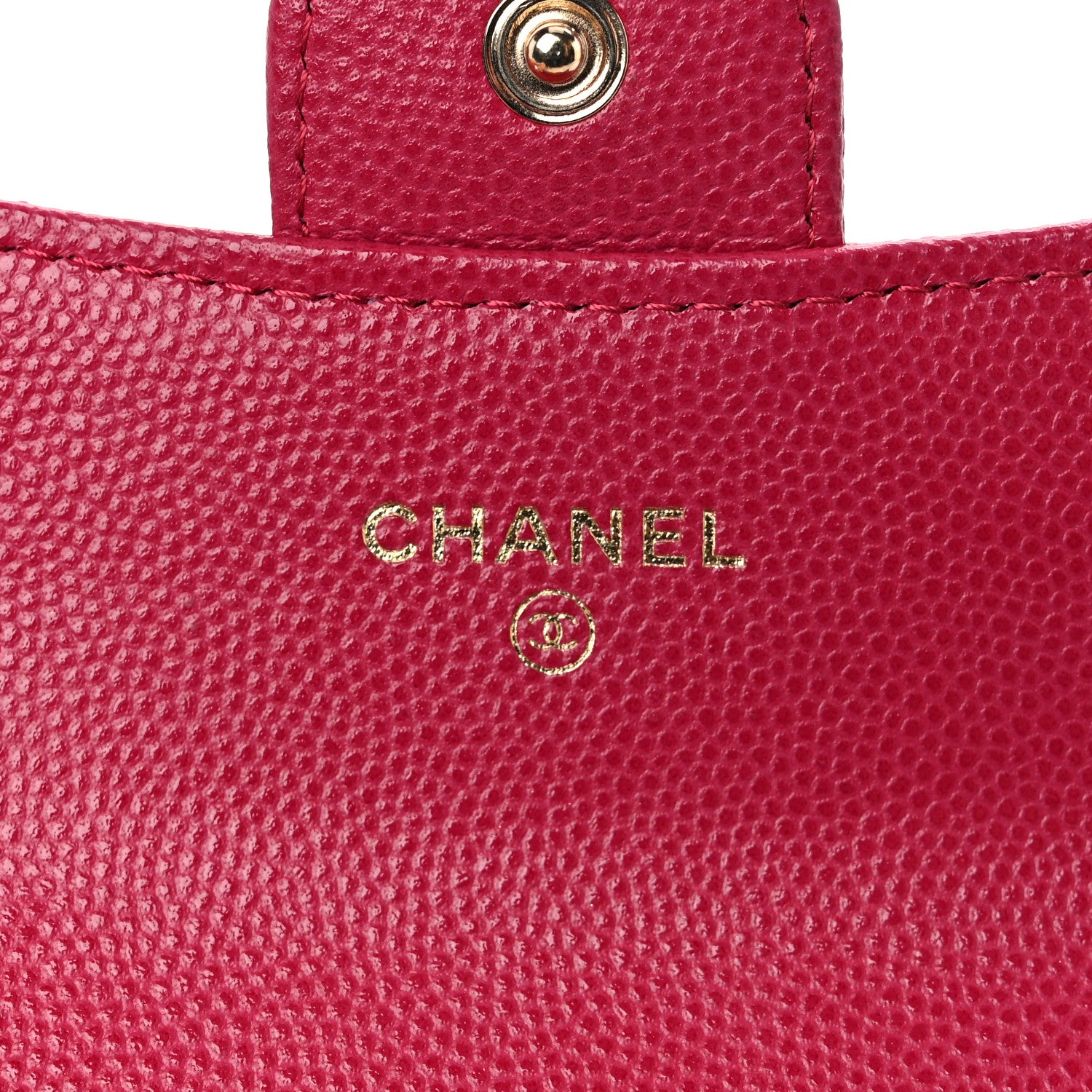 Chanel Caviar Quilted Flap Card Holder Wallet Dark Pink 7 of 10