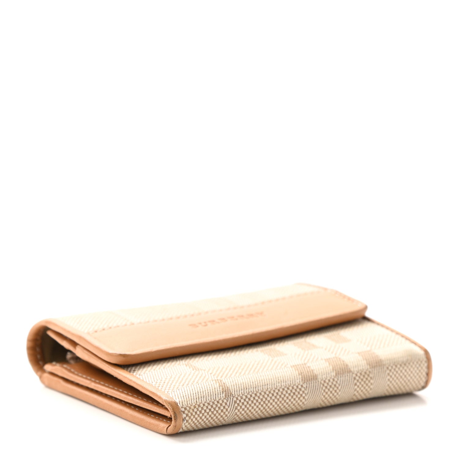 Burberry Canvas Check Flap Wallet Beige 4 of 7