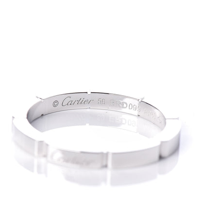 Cartier 18K White Gold 2.5mm Maillon Panthere Wedding Band Ring 59 8.75 4 of 6