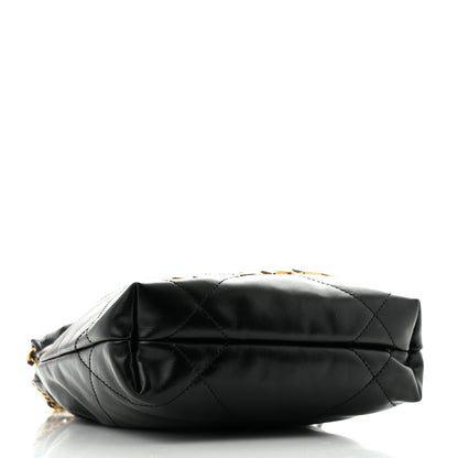 Chanel Shiny Calfskin Quilted Pearl CC Chain Mini Chanel 22 Black 4 of 11