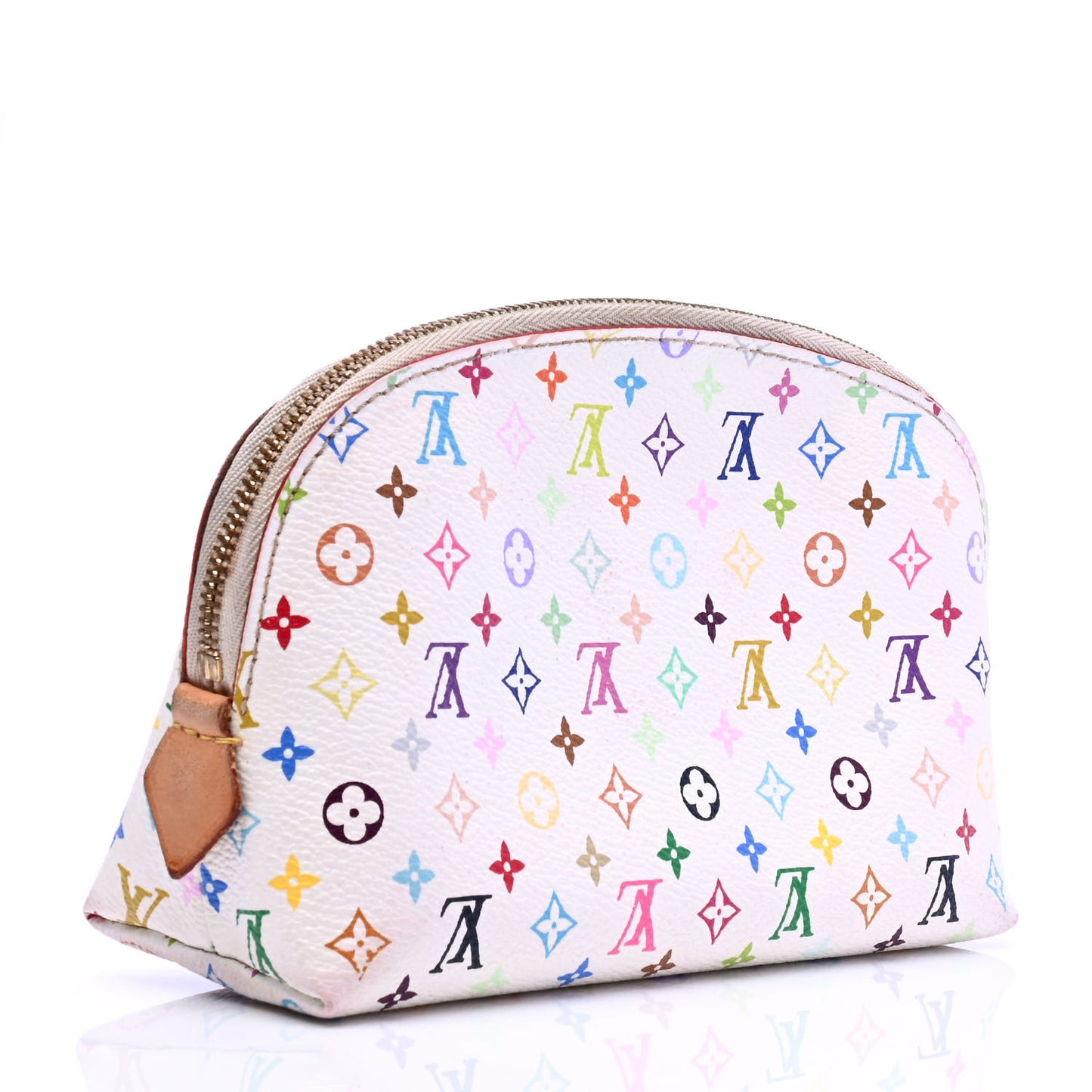 Monogram Multicolor Cosmetic Pouch White Litchi