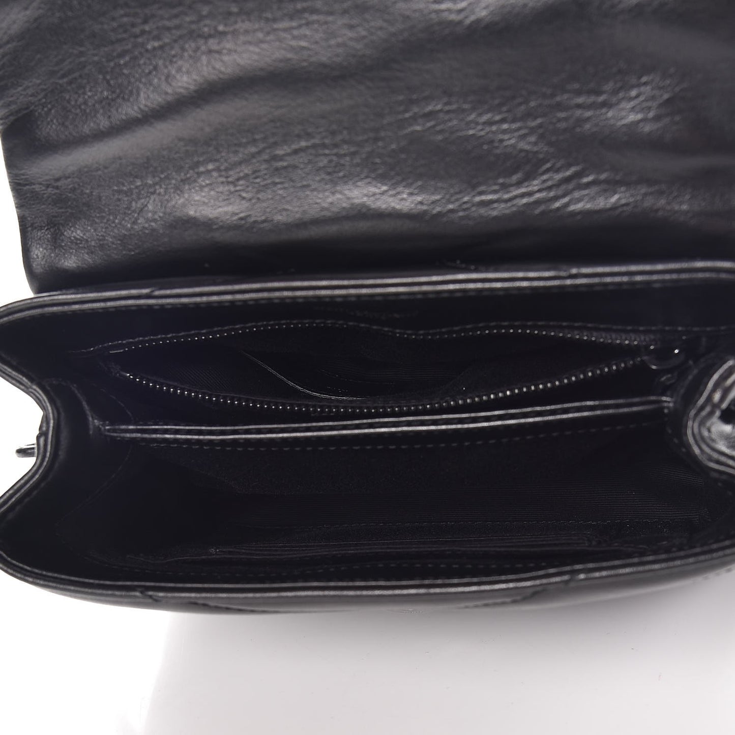 Calfskin Y Quilted Monogram Toy Loulou Crossbody Bag Black