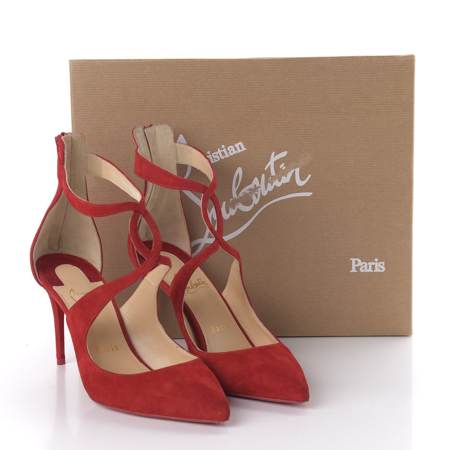Veau Velours Rosas 85 Pumps 38.5 Loubi