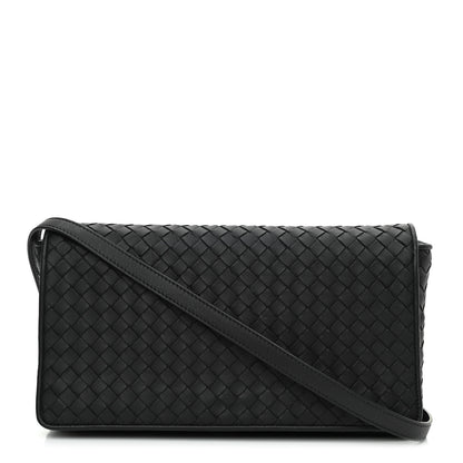 Bottega Veneta Nappa Intrecciato Crossbody Flap Black 1 of 7