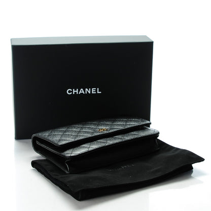 Chanel Caviar Quilted Wallet On Chain WOC Black 4 of 8
