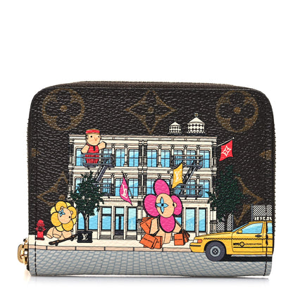 Louis Vuitton Monogram 2022 Christmas Animation New York Soho Zippy Coin Purse Yellow 1 of 8