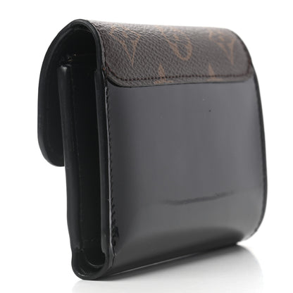 Louis Vuitton Patent Calfskin Monogram Cherrywood Compact Wallet Black 6 of 12