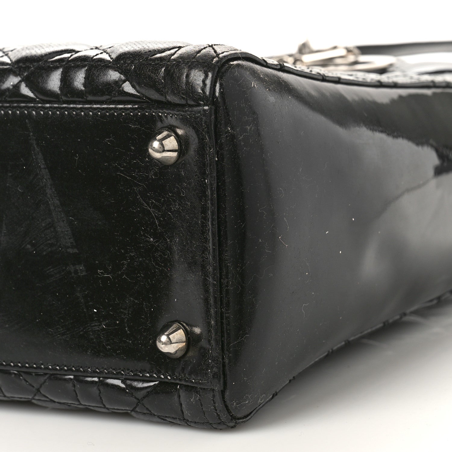 Christian Dior Patent Cannage Large Lady Dior Black 8 of 13