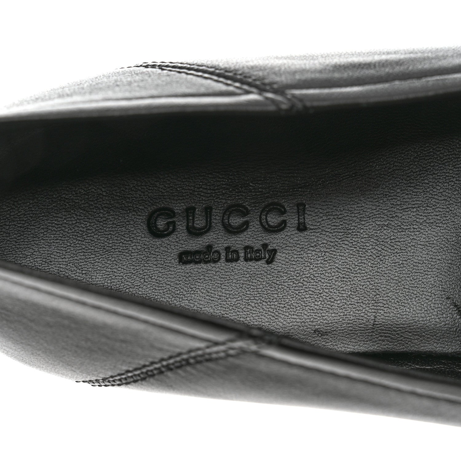 Gucci Lambskin Womens Brixton Horsebit Loafers 37 Black 8 of 9
