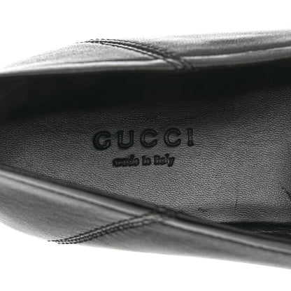 Gucci Lambskin Womens Brixton Horsebit Loafers 37 Black 8 of 9