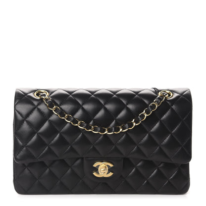 Chanel Lambskin Quilted Medium Double Flap Black 1 of 11