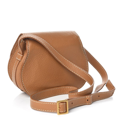Chloe Calfskin Mini Marcie Round Crossbody Bag Nut 3 of 10