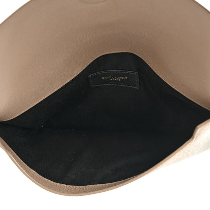Saint Laurent Grain De Poudre Uptown Pouch Dark Beige 5 of 9