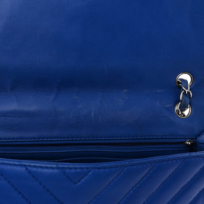 Chanel Lambskin Chevron Quilted Maxi Single Flap Blue 11 of 11