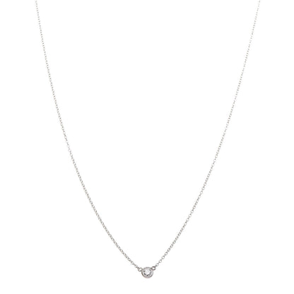 Tiffany Platinum Diamond .14ct Elsa Peretti Diamonds by the Yard Pendant Necklace 1 of 7
