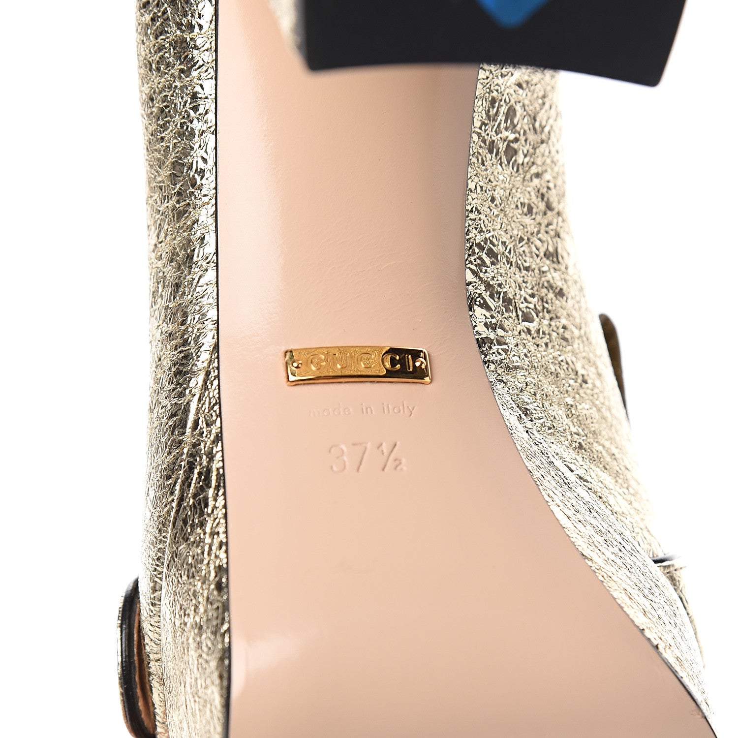 Gucci Galassia GG Marmont Fringe Platform Loafer Pumps 37.5 Platino 6 of 9