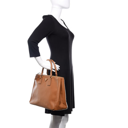 Prada Saffiano Large Galleria Double Zip Tote Caramel 2 of 11