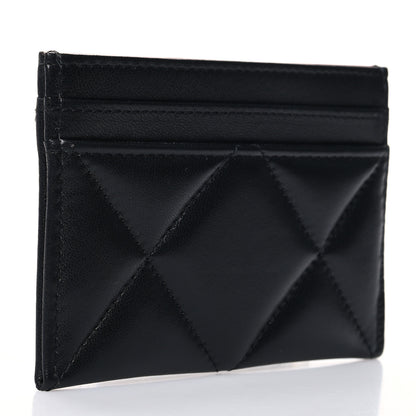 Chanel Lambskin Quilted Chanel 19 Card Holder Black 3 of 12
