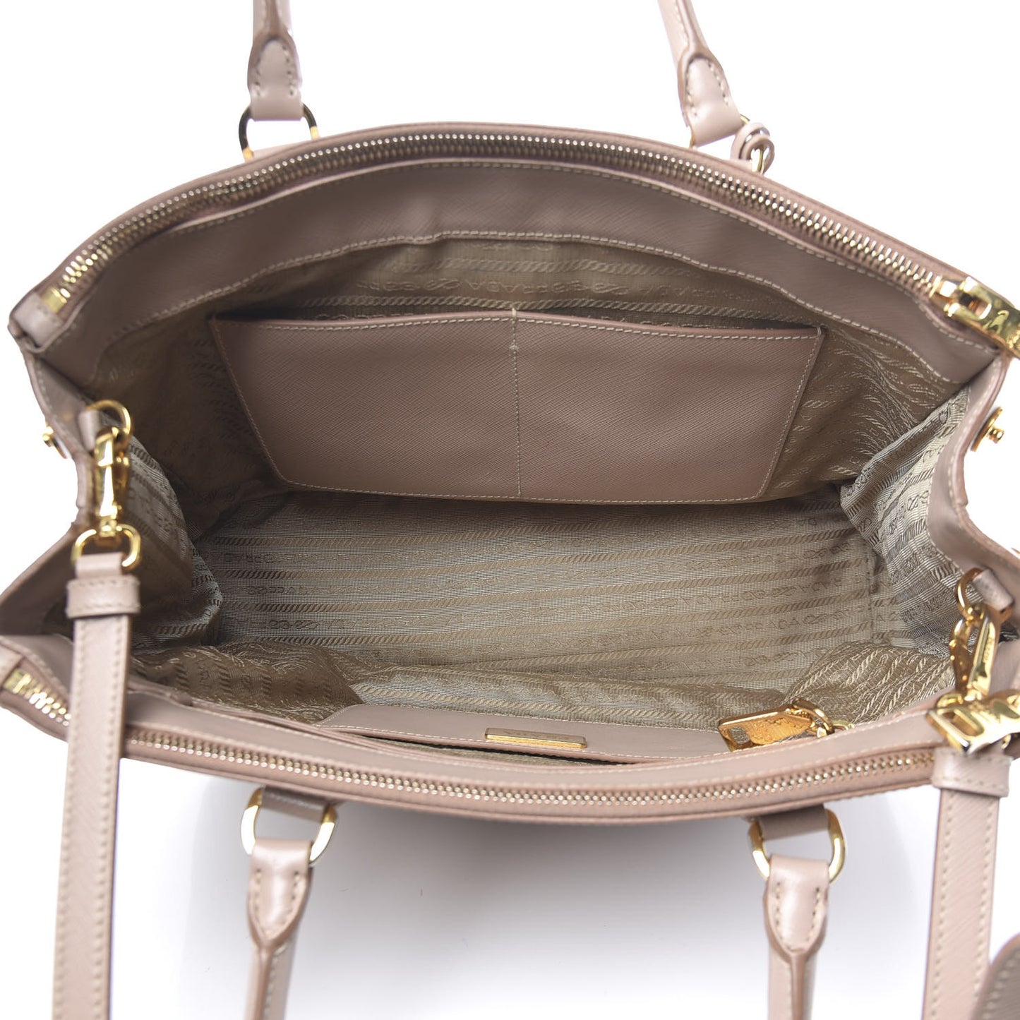Saffiano Medium Galleria Double Zip Tote Cammeo