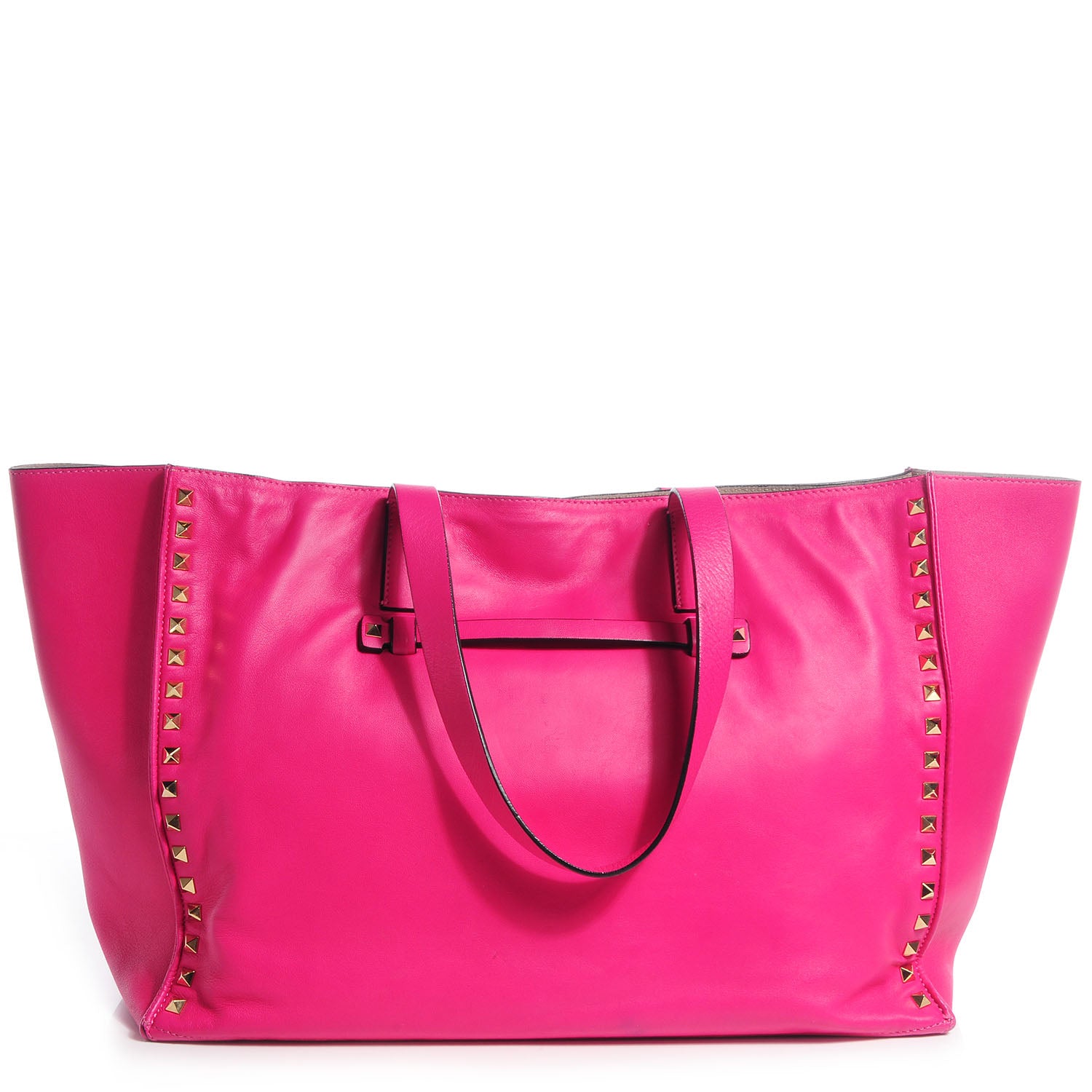 Valentino Garavani Nappa Medium Rockstud Soft Tote Pop Fuxia 1 of 8