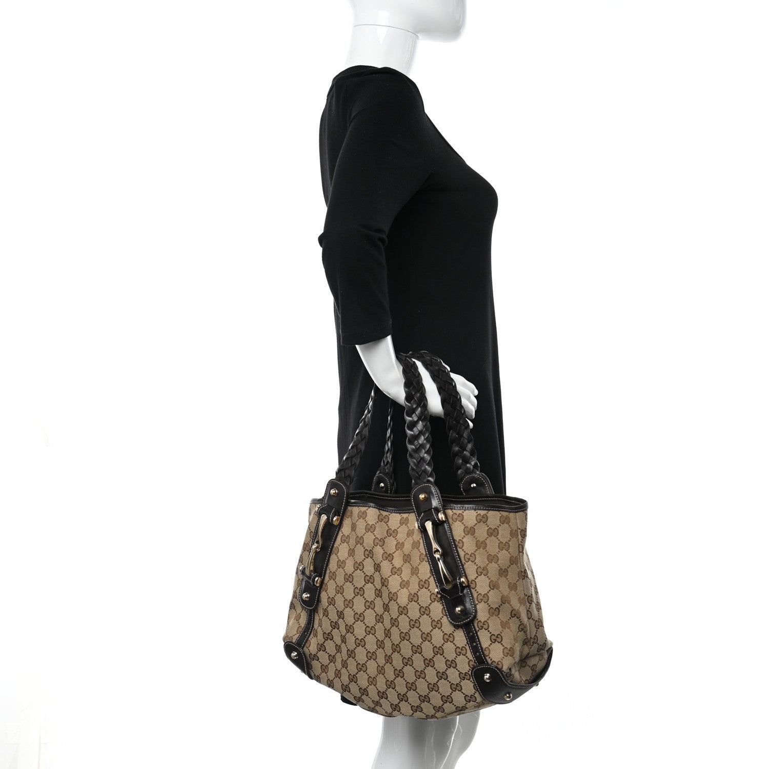 Gucci Monogram Small Pelham Shoulder Bag Dark Brown 2 of 10