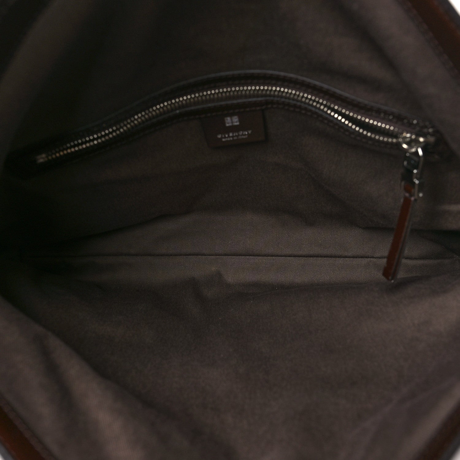Givenchy Shiny Patent Calfskin Medium Voyou Bag Ebony Brown 5 of 10