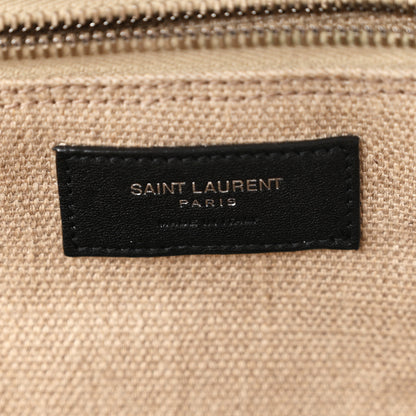 Saint Laurent Linen Calfskin Rive Gauche Tote Greggio Natural 6 of 10