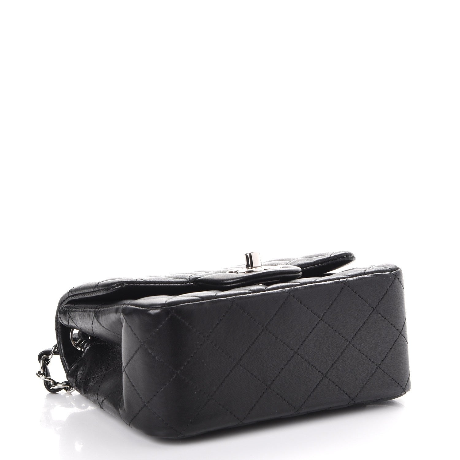 Chanel Lambskin Quilted Mini Square Flap Black 4 of 8