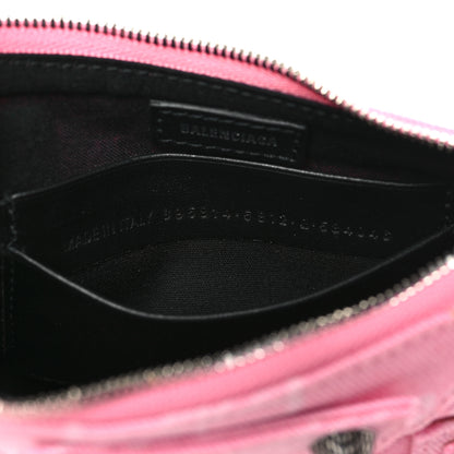 Balenciaga Washed Denim BB Monogram Le Cagole Mini Purse With Chain Pink 7 of 10